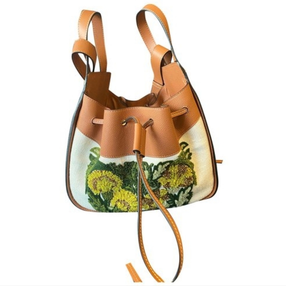 Loewe Hammock Small Floral Leather Hobo in VGUC